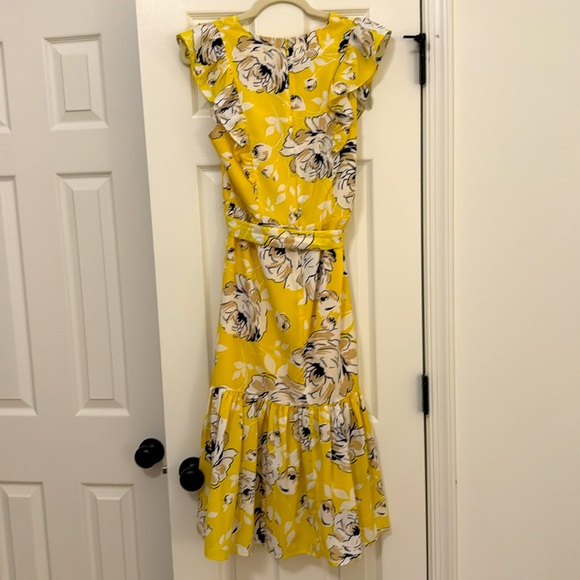 Eliza J Yellow Floral Ruffle Dress - Picture 7 of 12